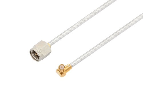 SMA オス 〜 SMP メス 直角ケーブル、PE-SR405FL 同軸