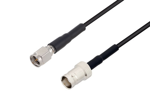 SMA オス 〜 BNC メス、低損失ケーブル、LMR-100 同軸