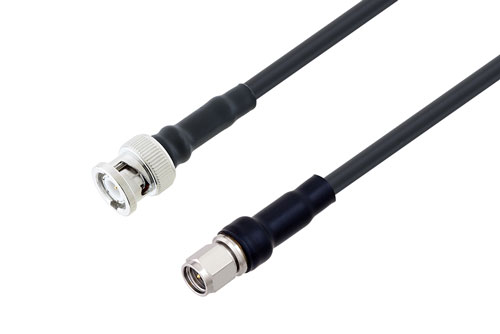 BNC オス 〜 SMA オス ケーブル、LMR-200-UF 同軸