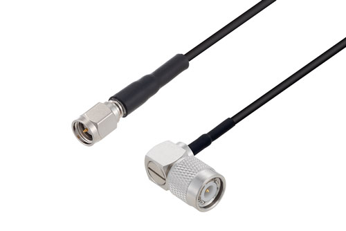 SMA オス 〜 TNC オス 直角ケーブル、LMR-100 同軸