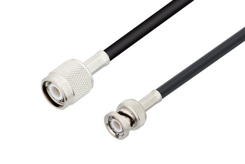TNC オス 〜 BNC オス ケーブル、LMR-195-FR 同軸