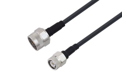 N オス 〜 TNC オス ケーブル、PE-P195 同軸