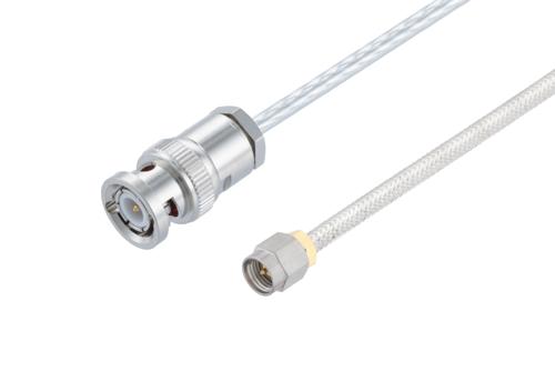 BNC オス 〜 SMA オス ケーブル、PE-SR402FL 同軸