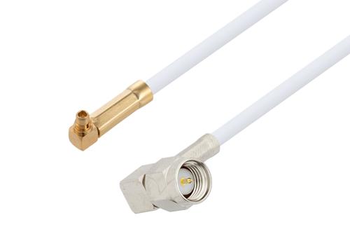 MMCX プラグ 直角 〜 SMA オス 直角ケーブル、RG188-DS 同軸、90度 回転