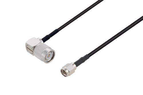 TNC オス 直角 〜 SMA オス ケーブル、LMR-100 同軸、熱収縮チューブ