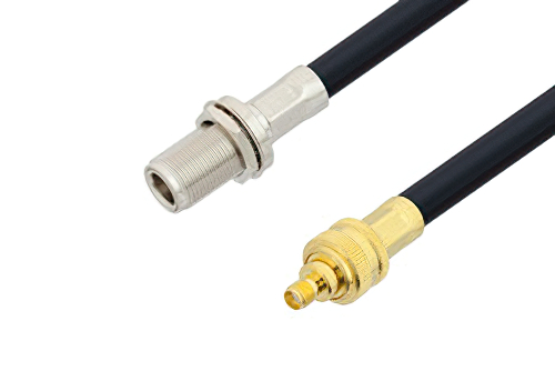 N メス バルクヘッド 〜 SMA メス ケーブル、LMR-400-UF 同軸