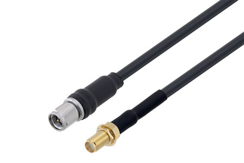 SMA メス バルクヘッド 〜 SMA オス ケーブル、LMR-195 同軸、熱収縮チューブ
