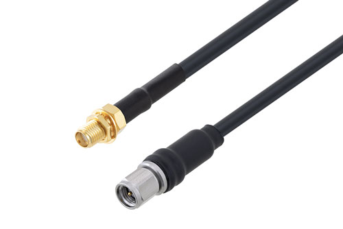 SMA メス バルクヘッド 〜 SMA オス ケーブル、LMR-195 同軸