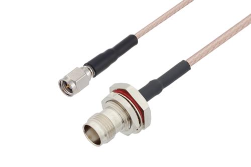 SMA オス 〜 TNC メス バルクヘッドケーブル、RG316 同軸、熱収縮チューブ