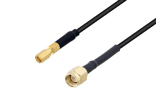 SSMC プラグ 〜 SMA オス ケーブル、LMR-100 同軸、熱収縮チューブ