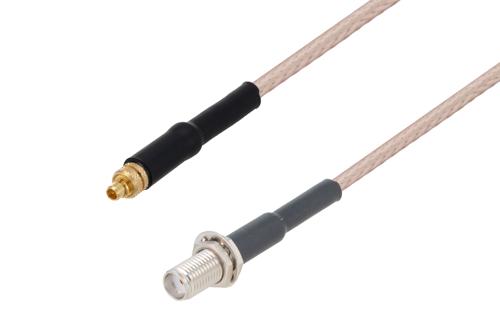 SMA メス バルクヘッド 〜 MMCX プラグ ケーブル、RG316-DS 同軸