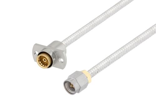スライドオン BMA ジャック 2ホールパネル 〜 SMA オス ケーブル、PE-SR402FL 同軸