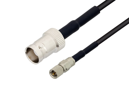BNC Female to 10-32 Male Cable Using LMR-100 Coax with HeatShrink