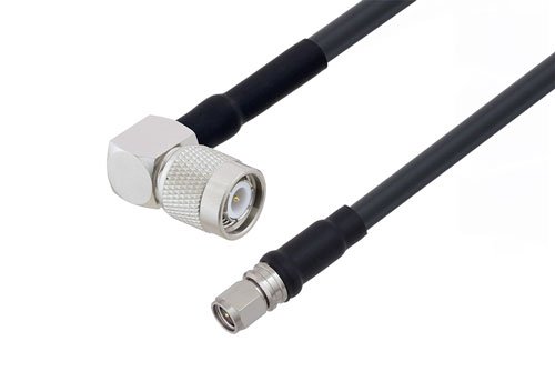 TNC オス直角 〜 SMA オス ケーブル、LMR-240-UF 同軸