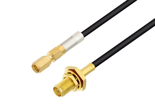 SMA メスバルクヘッド 〜 SSMC プラグ ケーブル、LMR-100 同軸