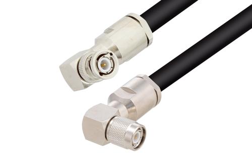 TNC オス直角 〜 BNC オス直角 ケーブル、RG214 同軸