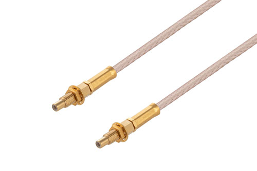 SSMC ジャック バルクヘッド 〜 SSMC ジャック バルクヘッド ケーブル、RG316-DS 同軸