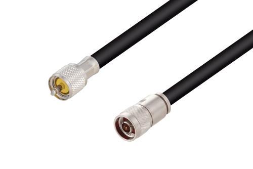 N オス 〜 UHF オス ケーブル、RG213 同軸