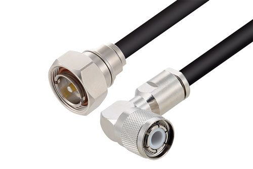 7/16 DIN Male to HN Male Right Angle Cable Using RG214 Coax