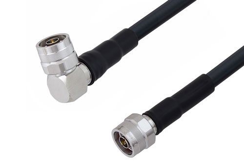 N Male Right Angle to N Male Cable Using LMR-400-DB Coax