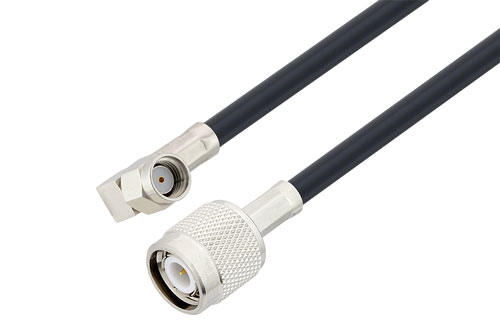 逆極性 SMA オス直角 〜 TNC オス ケーブル、LMR-195 同軸