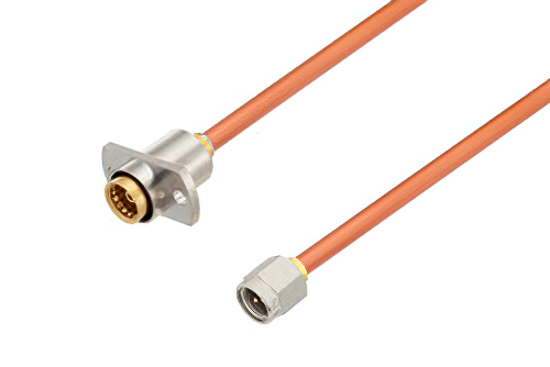 スライドオン BMA ジャック 2 穴フランジ 〜SMA オス ケーブル、RG402 同軸