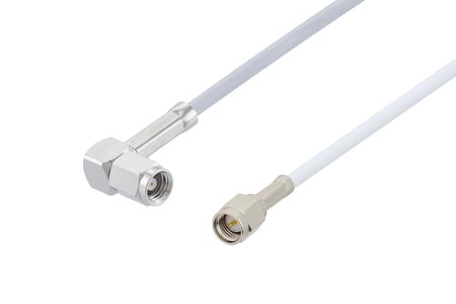 SMC プラグ 直角 〜 SMA オス ケーブル、RG188-DS 同軸