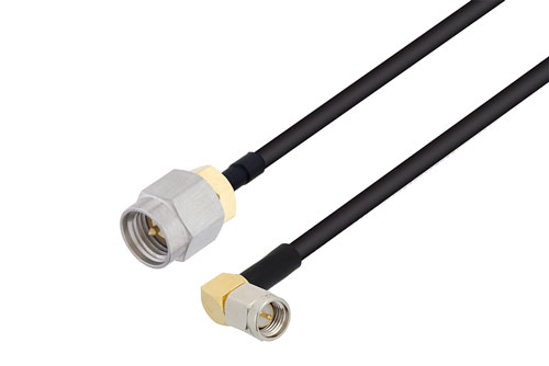 SMA オス 〜 SMA オス直角 ケーブル、PE-SR402FLJ 同軸