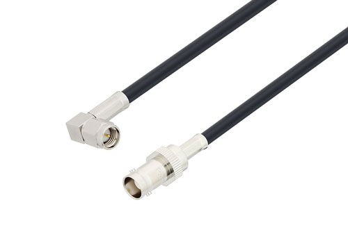 SMA オス直角 〜 BNC メス ケーブル、LMR-195 同軸