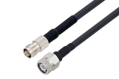 TNC オス 〜 TNC メス ケーブル、LMR-240-DB 同軸 、熱収縮チューブ付