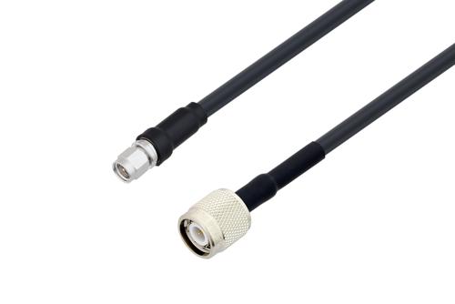 SMA オス 〜 TNC オス ケーブル、LMR-240 同軸 、熱収縮チューブ付