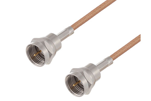 75 Ohm F Male to 75 Ohm F Male Cable Using 75 Ohm RG179 Coax