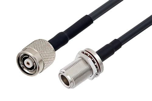 Reverse Polarity TNC Male to N Female Bulkhead Cable Using LMR-240 Coax