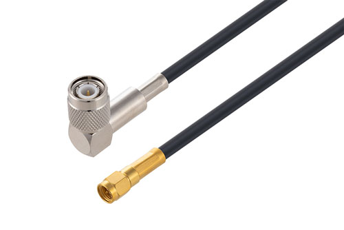 TNC オス直角 ～ SMA オス 低損失ケーブル LMR-200 同軸