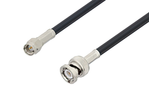 SMA Male to BNC Male Cable Using LMR-195-FR Coax