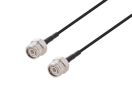TNC オス 〜 TNC オス ケーブル, PE-C100-LSZH 同軸 熱収縮チューブ付