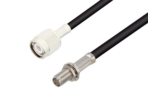 TNC オス ～  逆極性 SMA ジャック バルクヘッド, ケーブル RG58 同軸
