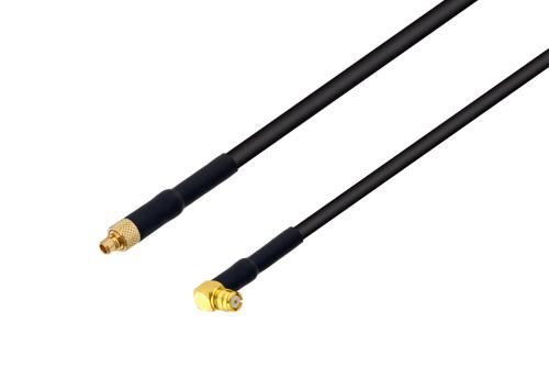 MMCX プラグ ～ プッシュオン SMP メス 直角, ケーブル LMR-100 同軸, 熱収縮チューブ, 鉛フリーはんだ