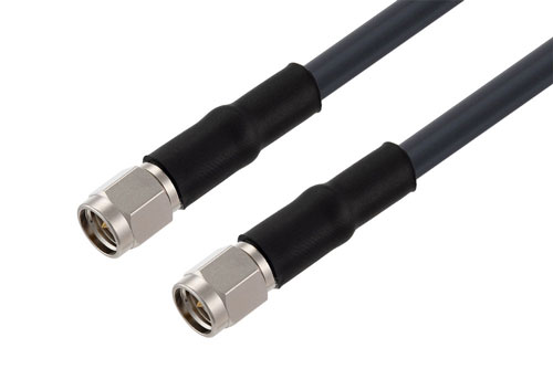 SMA オス ～  SMA オス 低損失ケーブル LMR-LW195 同軸, 熱収縮チューブ, 長さ 12 インチ