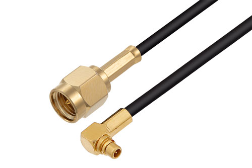 SMA オス ～  MMCX プラグ 直角 低損失ケーブル LMR-100A-UF 同軸