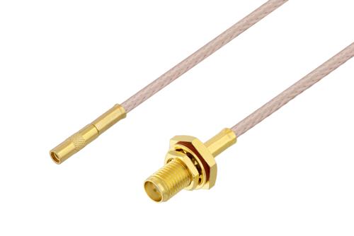 SMA メス バルクヘッド ～ MMCX ジャック, ケーブル RG316 同軸