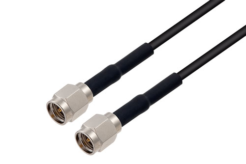防火定格 SMA オス ～  SMA オス 低損失ケーブル LMR-100-FR 同軸, 熱収縮チューブ