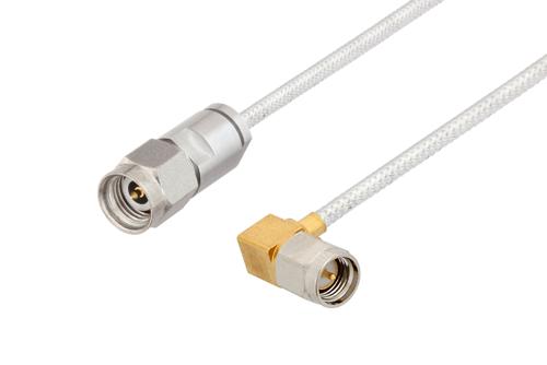 2.92mm オス ～  SMA オス直角, ケーブル PE-SR405FL 同軸