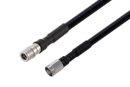 NEX10 オス ～  QMA オス, ケーブル 1/4 インチ 超フレキ同軸