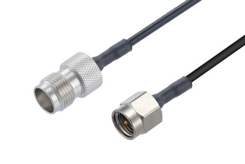 SMA オス ～  TNC メス, ケーブル PE-SR405FLJ 同軸