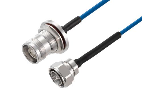 4.3-10 メス  バルクヘッド ～ 4.3-10 オス 低 PIM ケーブル, TFT-5G-402 同軸