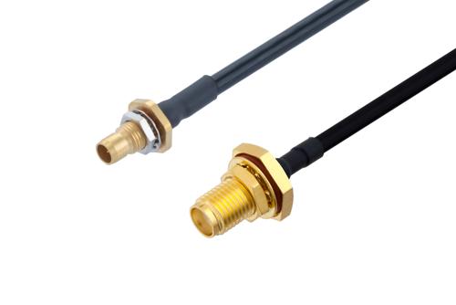SMA メス バルクヘッド ～ スライドオン BMA プラグ バルクヘッド ケーブル, PE-SR402FLJ 同軸