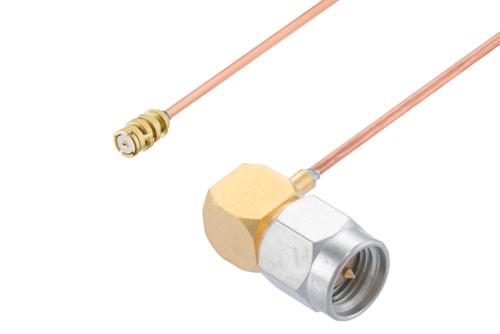 SMA オス 直角 ～ SMP メス ケーブル, PE-047SR 同軸