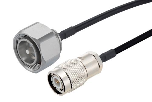 TNC オス ～ 4.3-10 オス ケーブル, PE-SR402FLJ 同軸