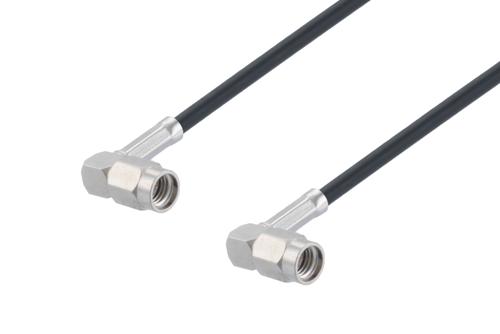 SSMA オス 直角 ～ SSMA オス 直角 低損失ケーブル, PE-C100-LSZH 同軸